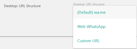 Desktop URL structure