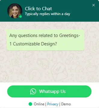 Greetings-1 Customizable Design Example