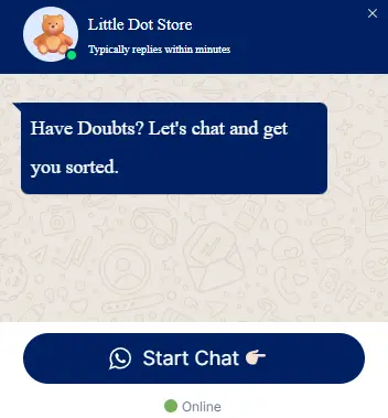 Blue color variant of greeting dialog