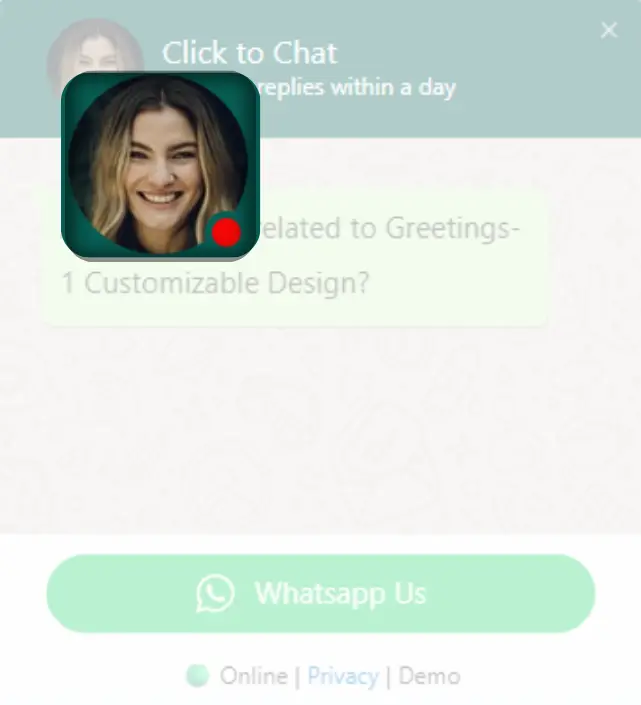 Offline status indicator with red color and automated response
